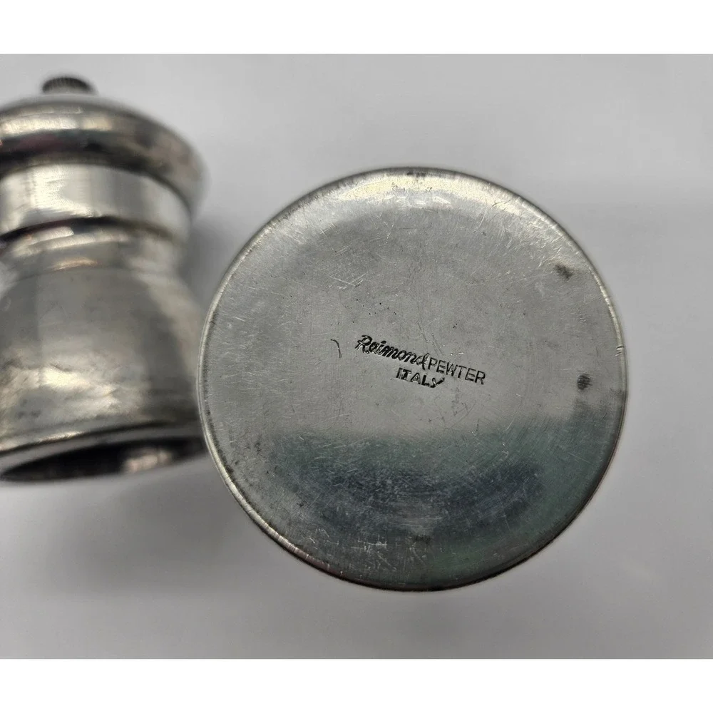 Raimond Pewter‎ - Salt Shaker and Pepper Grinder - made in Italy - 2